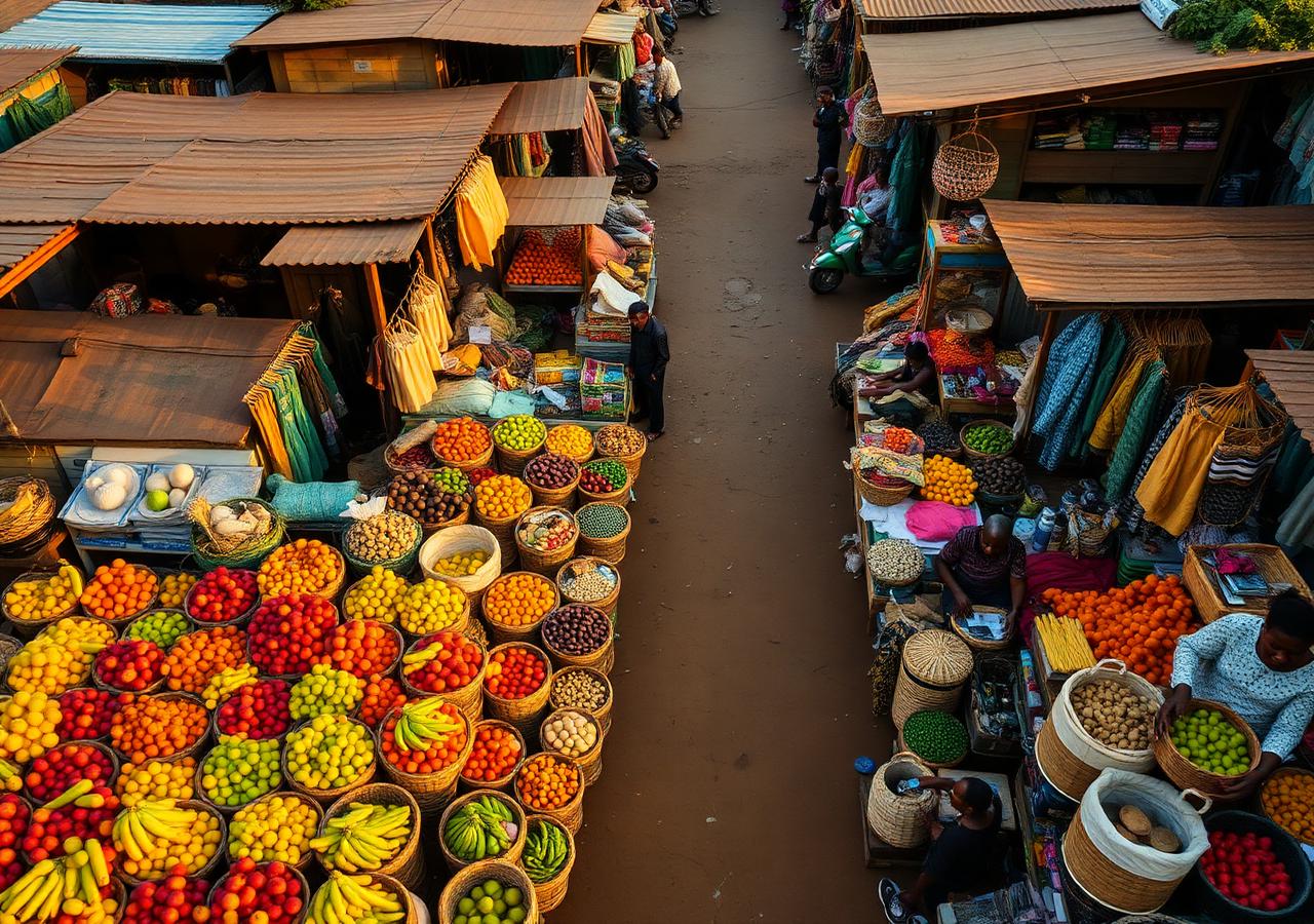 Marché guinéen — vitrine des entreprises et produits